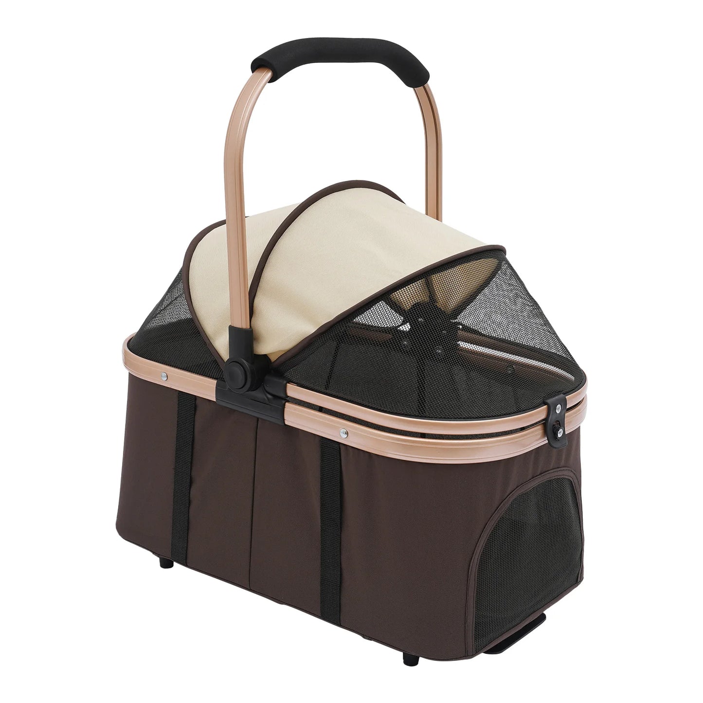 Hign Concerned 2 Tier Foldable Pet Stroller For Small Dogs