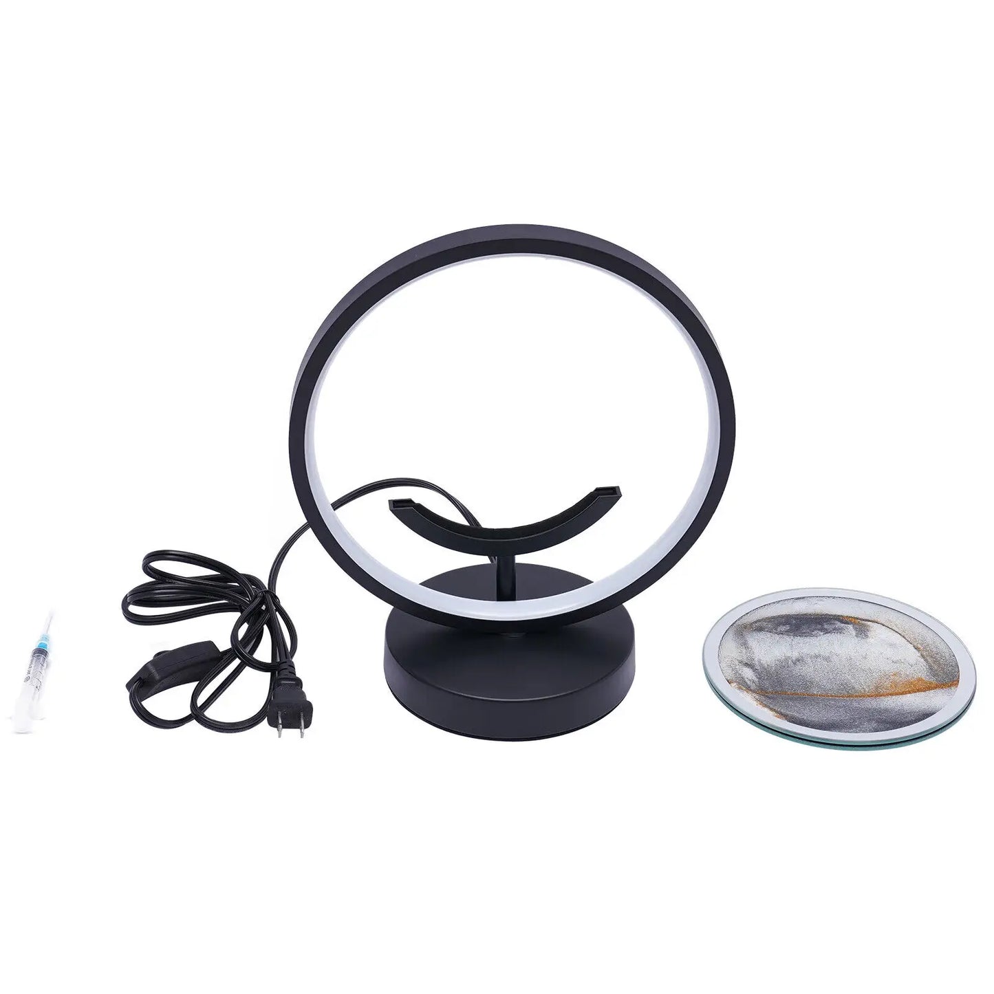 3D Round LED Moving Sand Art Lamp For Calming Decor