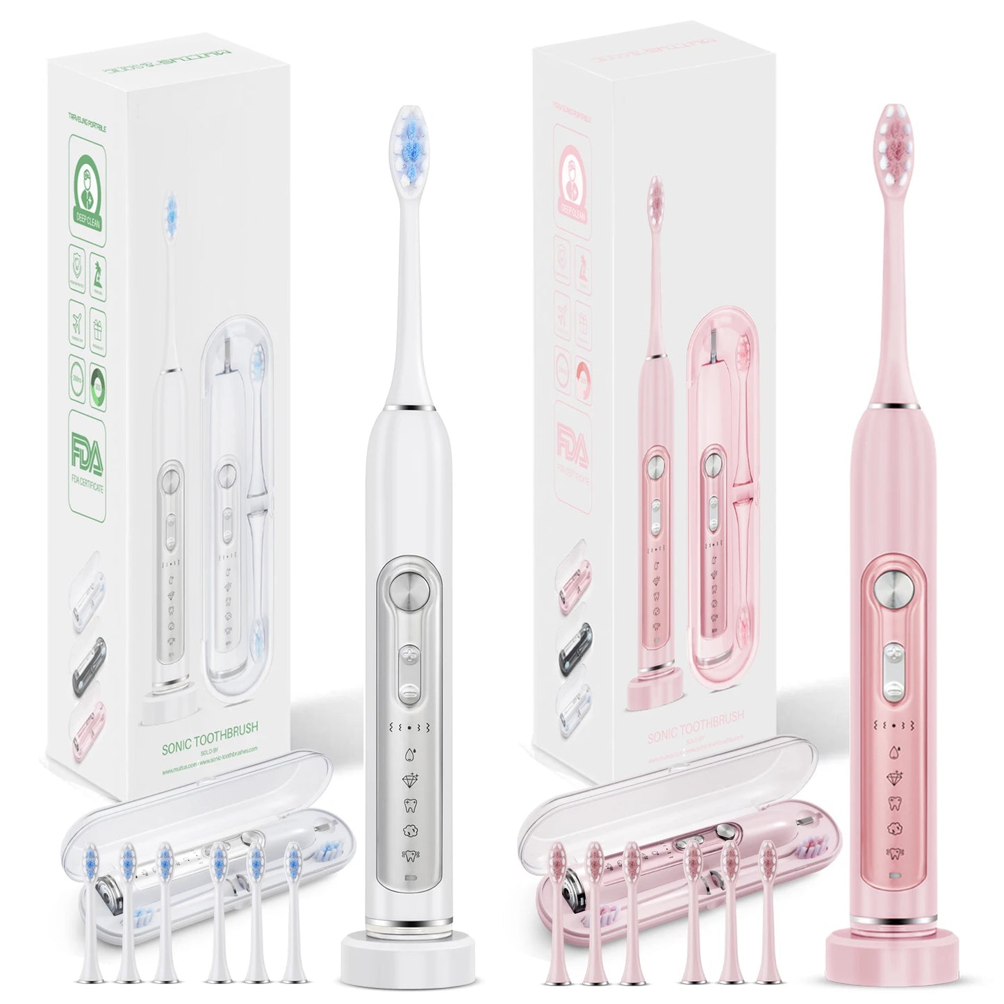 Subort S7 Super Sonic Electric Toothbrush IPX7 Waterproof ReplaceableHeads Advanced