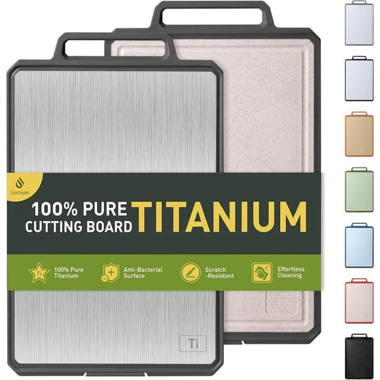 Titanium Cutting Board With Handle For Kitchen Chopping