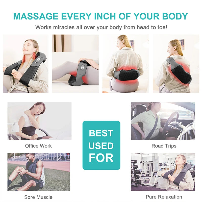 Medcursor Neck And Back Massager Pillow For Shoulders