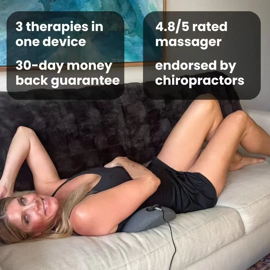 Okayso 3 In 1 Back Massager Shiatsu Relief Bed System