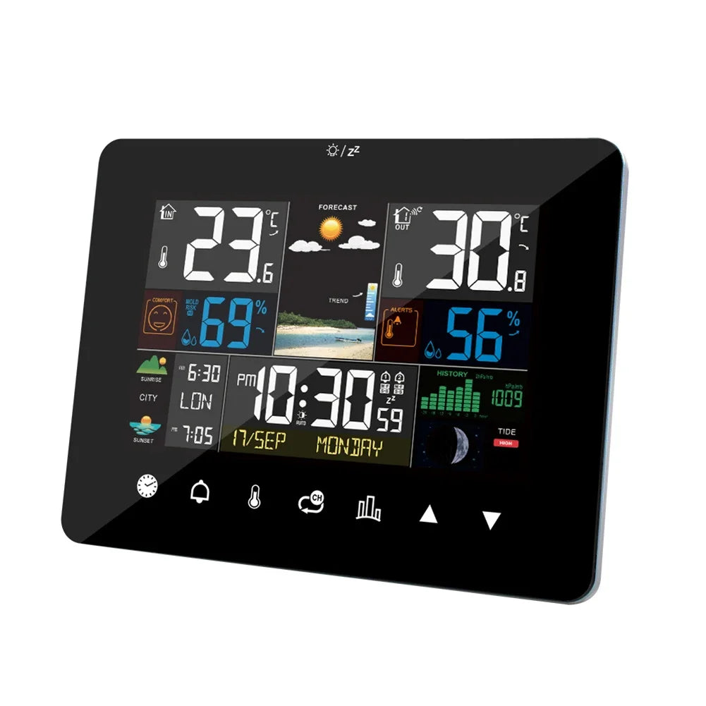 Wireless Weather Station With Atomic Clock Humidity And Air Pressure