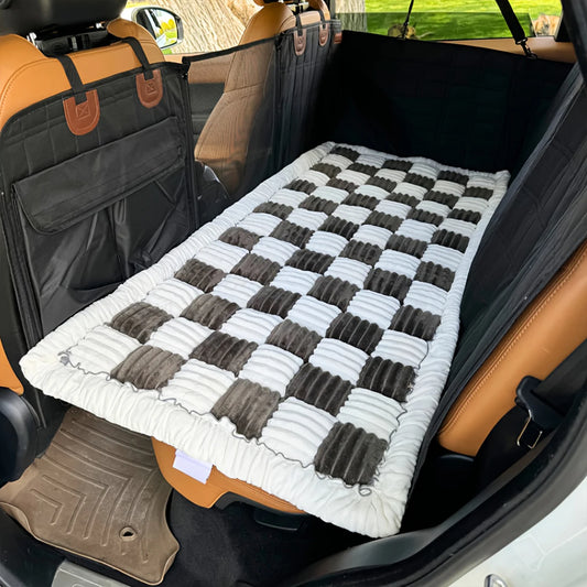 PETRAVELCN Dog Bed Warm Mat For Car Seat Cover Plaid