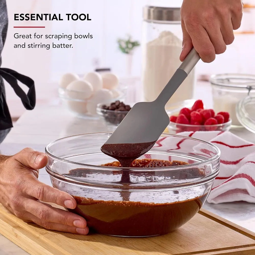 Scraper Spatula With Stainless Steel Handle Nonstick