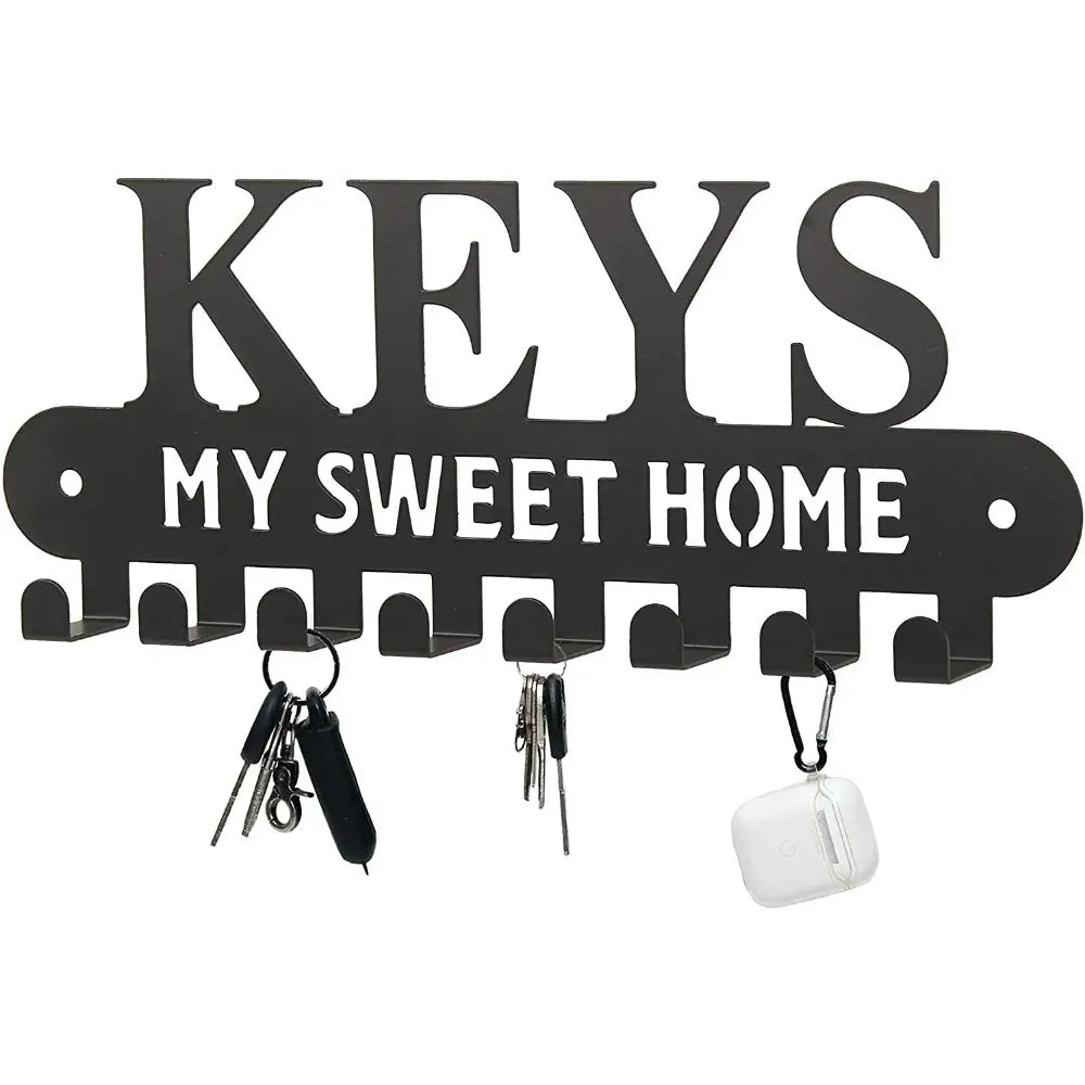 Sweet Home Decorative Wall Mounted Key Holder And Coat Rack