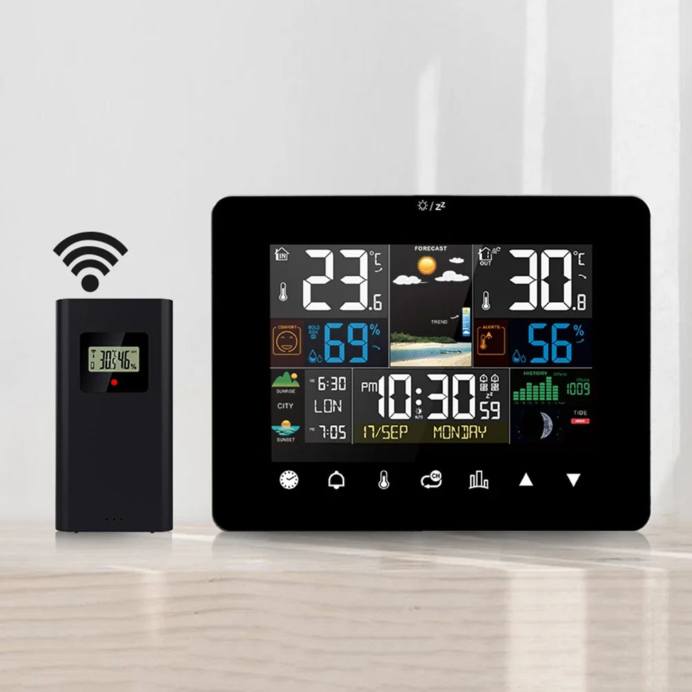 Wireless Weather Station With Atomic Clock Humidity And Air Pressure