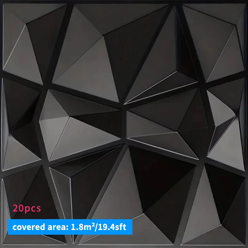 Hign-concerned 20Pcs 3D Wall Panels Indoor Decoration For Living Room Bedroom Office