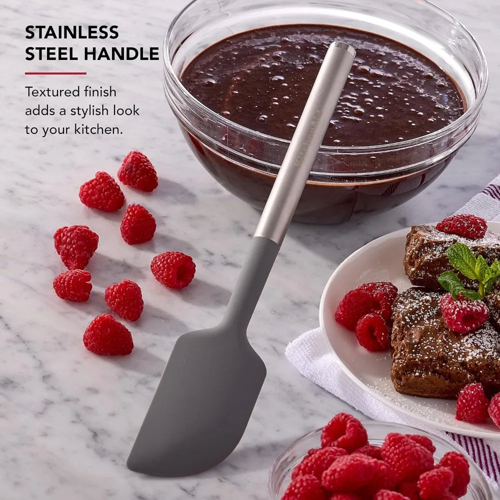 Scraper Spatula With Stainless Steel Handle Nonstick