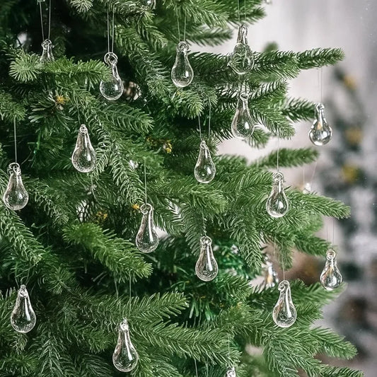 Crystal Teardrop Ornaments Hanging Christmas Decor Set