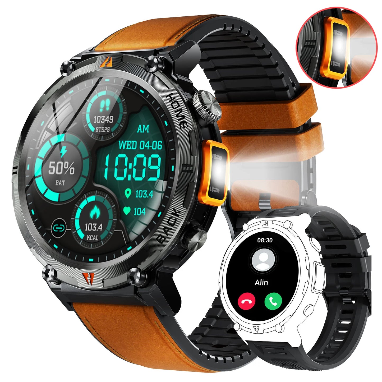 EIGIIS KE3 Bluetooth Smartwatch Men Full Touch Health