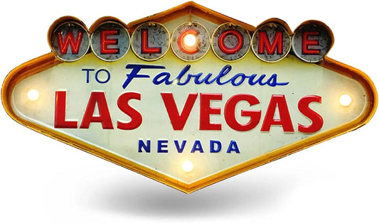 Bymaocar Las Vegas Neon Sign Vintage Wall Decor Retro