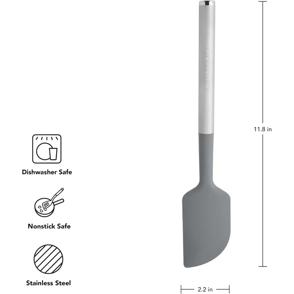 Scraper Spatula With Stainless Steel Handle Nonstick