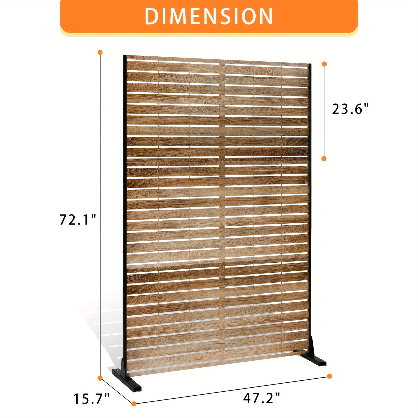 Freestanding Metal Privacy Screen For Outdoor Garden and Patio