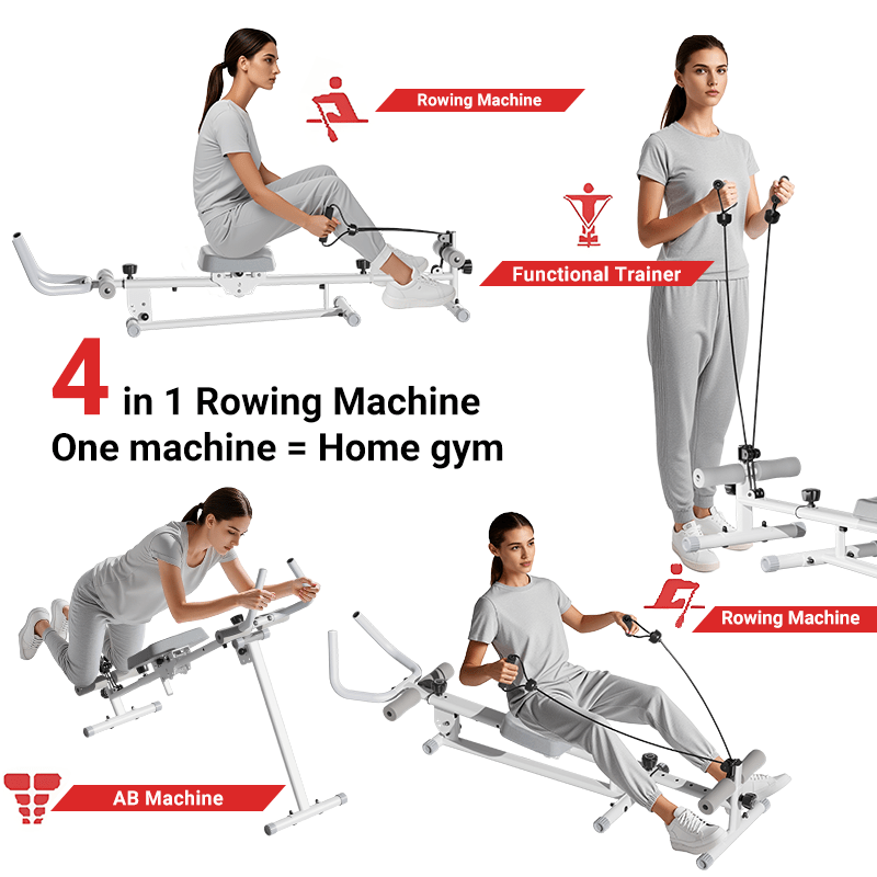 UMAY Foldable Rowing Machine for Home Fitness and Training