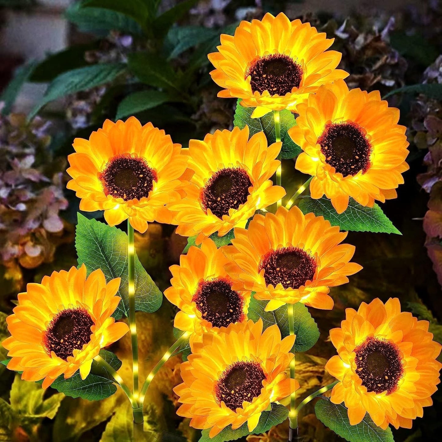 Solar Sunflower Lights for Outdoor Garden and Party Decor