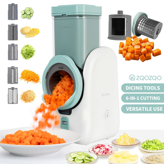 Electric 6-in-1 Cheese Grater and Vegetable Slicer Machine